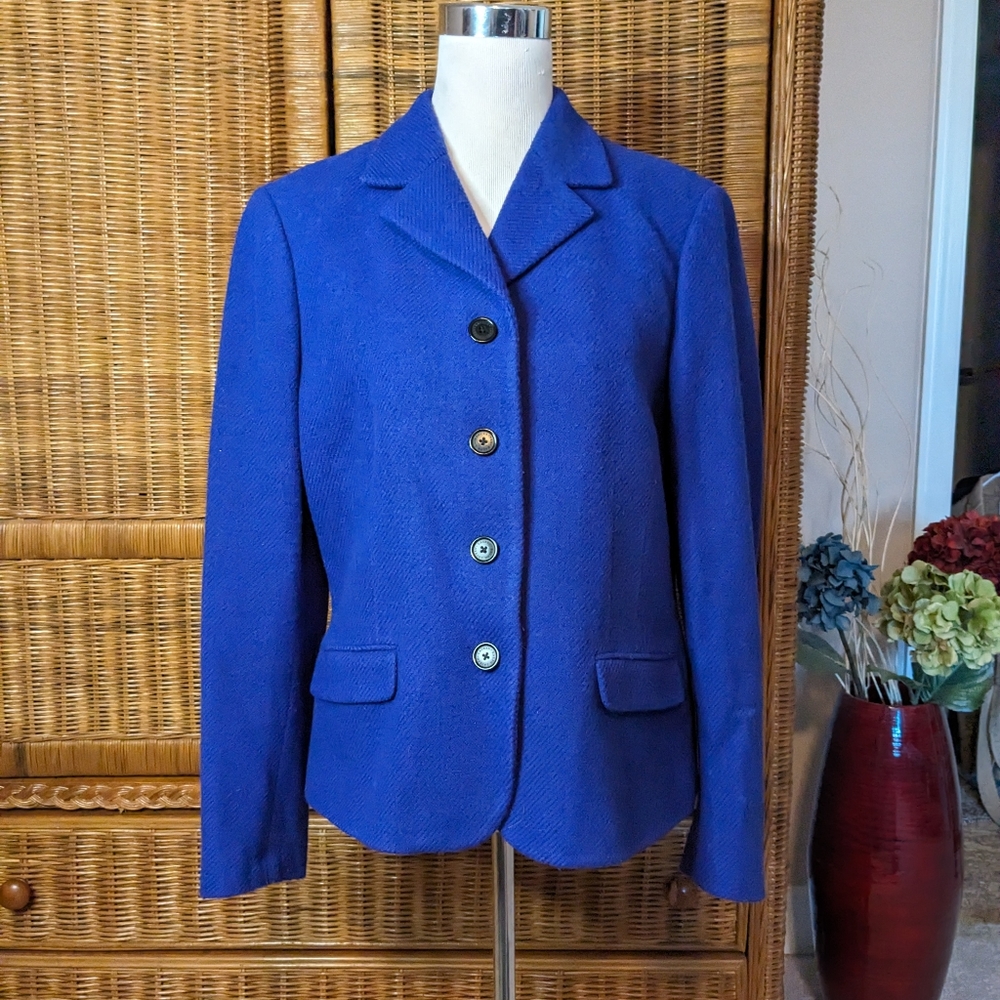 Ralph Lauren Blue Peplum Jacket SIZE 16